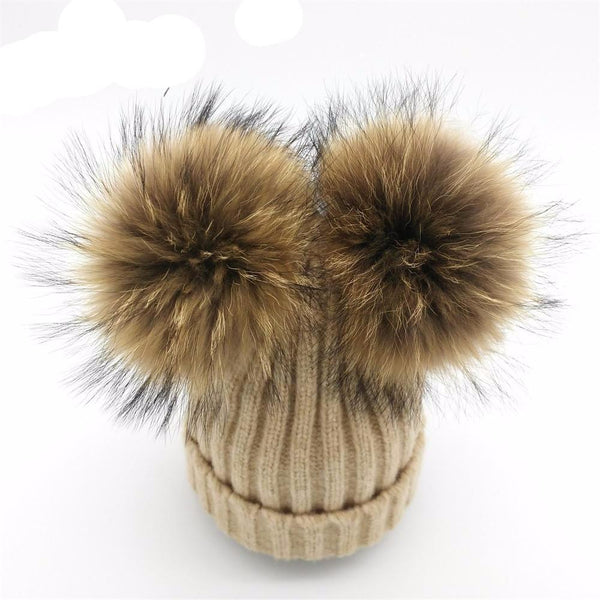 Mink Fur Pompom Hat