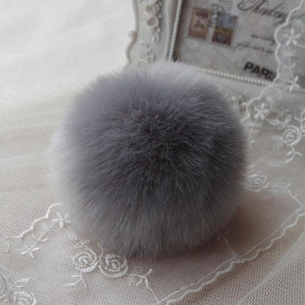 Cute Faux Rabbit Fur Ball Chain