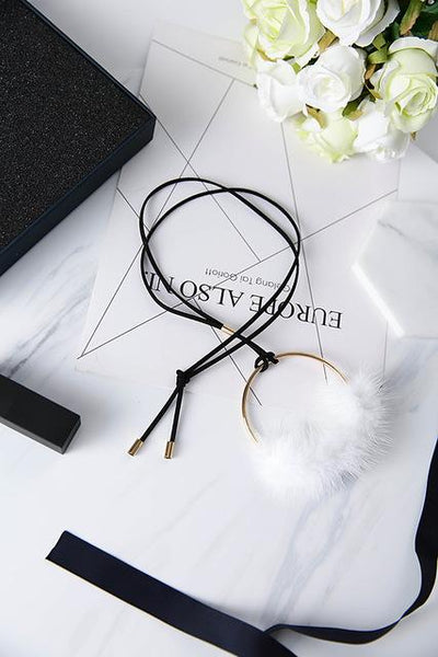 Fur Ball Fashion Necklace