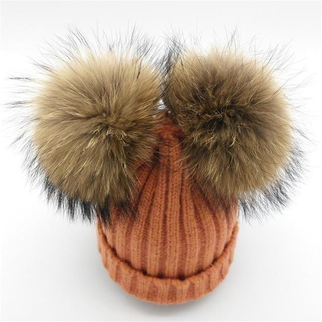 Mink Fur Pompom Hat